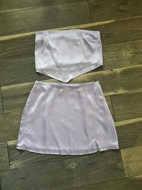 Hollister Lilac Satin two set outfit